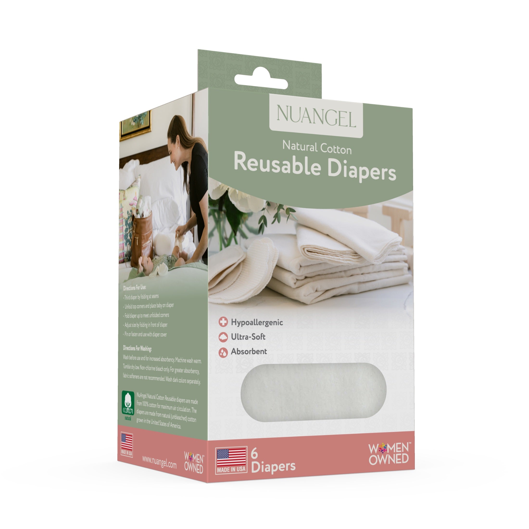 100% Cotton Pre-fold Reusable Cloth Diaper Per Package