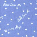 Load image into Gallery viewer, Periwinkle blue "Jesus Loves Me" Receiving Blanket
