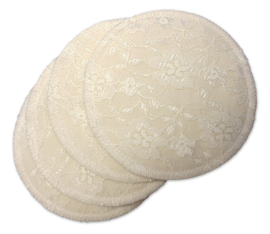 Washable Nursing Pads With Lace (4 Per Package)