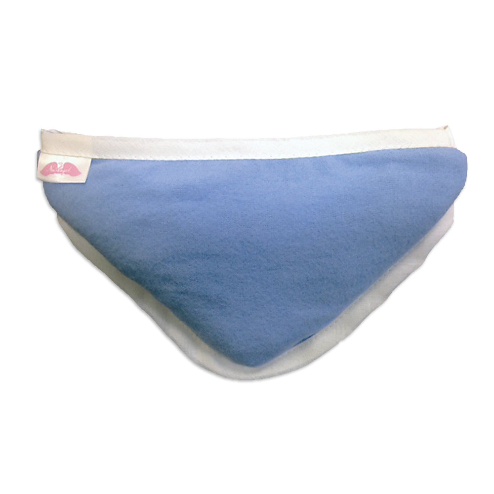 blue nursing cover folded