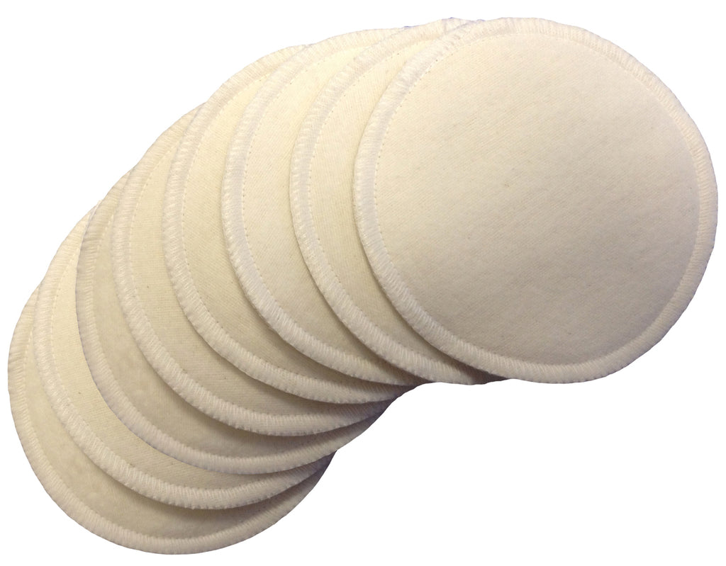Natural Cotton Washable Nursing Pads (8 Per Package)