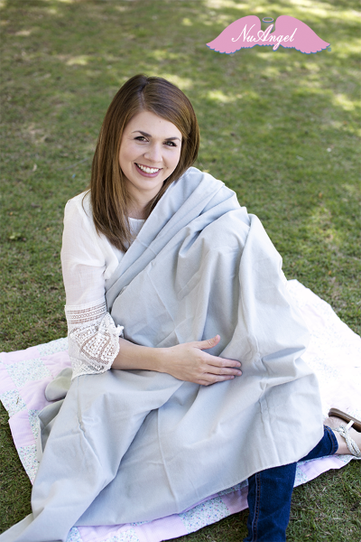 Gray Blanket as Nursing Cover