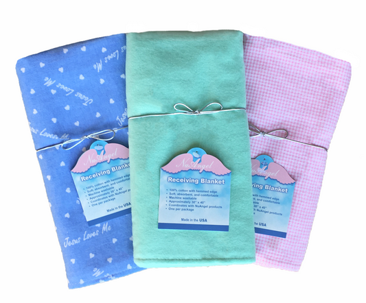 100% Cotton Flannel Baby Receiving Blankets | NuAngel, Inc.